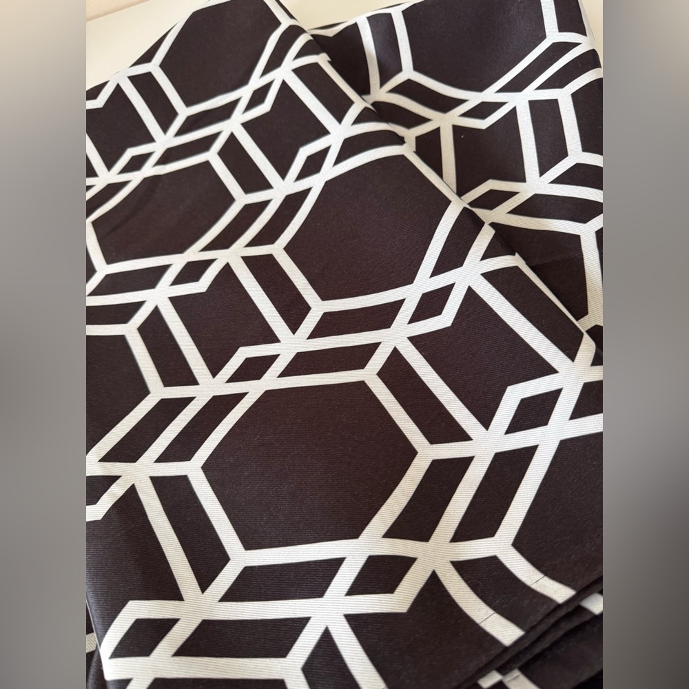 Geometric Black and White Curtains - Picture 3 of 12
